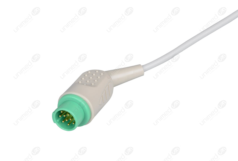 Emtel Compatible One Piece Reusable ECG Cable - AHA - 5 Leads Grabber