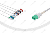 Datascope Compatible One Piece Reusable ECG Cable 5 Leads Grabber