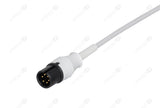 AAMI 6-pin Compatible One-Piece Reusable ECG Cable - AHA - 5 Leads Grabber