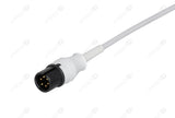 AAMI 6-pin Compatible One-Piece Reusable ECG Cable - AHA - 5 Leads Snap