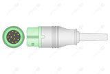 Comen Compatible One Piece Reusable ECG Cable - IEC - 5 Leads Snap