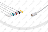 Philips Compatible One Piece Reusable ECG Cable - IEC - 5 Leads Grabber