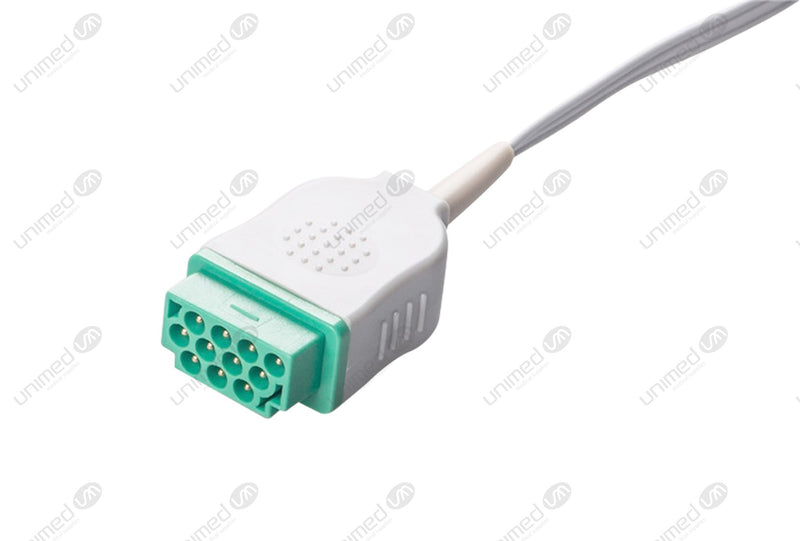 Unimed 2586DP Marquette Compatible One Piece Disposable ECG Cable