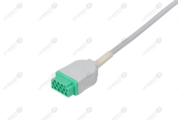 Marquette Compatible One Piece Reusable ECG Cable - AHA - 5 Leads Grabber