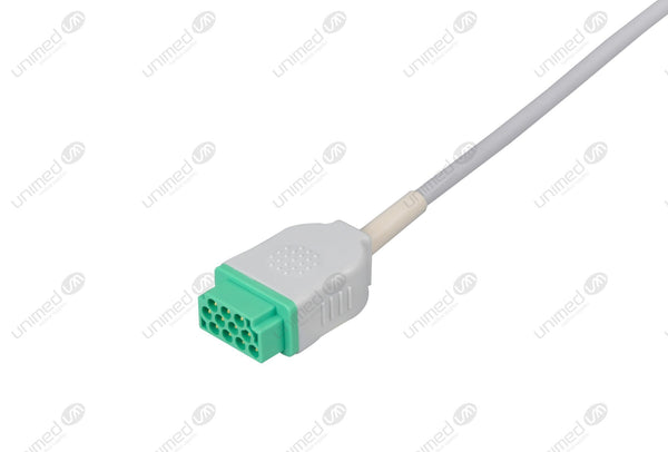 Marquette Compatible One Piece Reusable ECG Cable - AHA - 5 Leads Snap