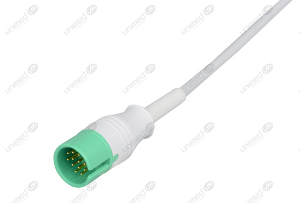 Spacelabs Compatible One Piece Reusable ECG Cable - AHA - 5 Leads Grabber