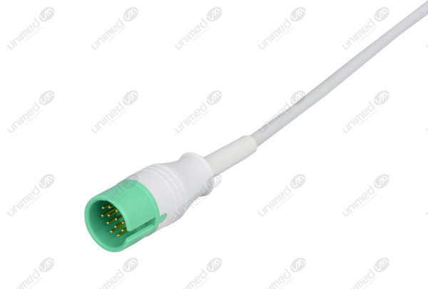 Spacelabs Compatible One Piece Reusable ECG Cable - AHA - 5 Leads Snap