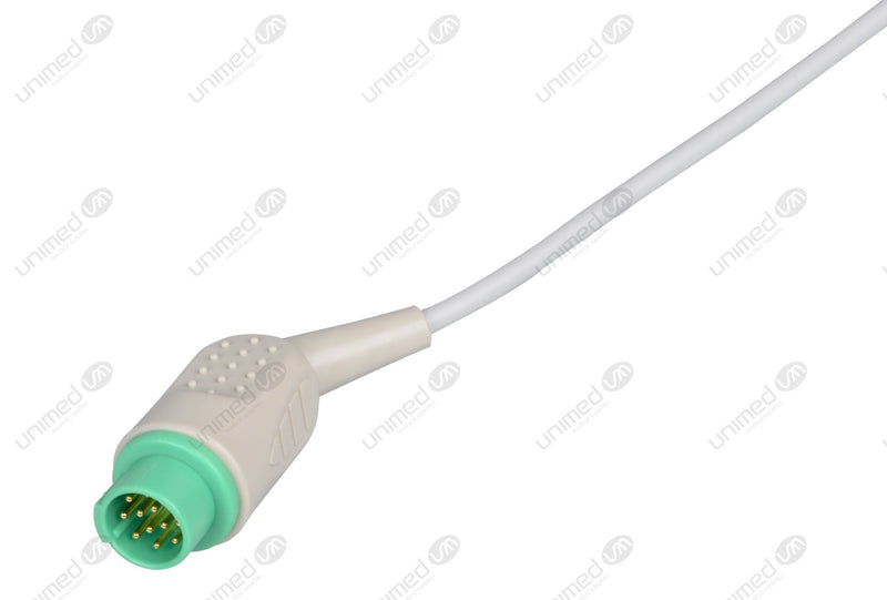 Kontron Compatible One Piece Reusable ECG Cable - AHA - 5 Leads Grabber