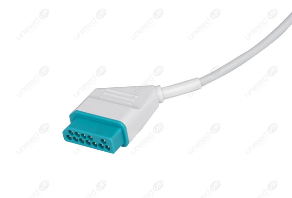 Nihon Kohden Compatible One Piece Reusable ECG Cable - IEC - 6 Leads Snap