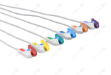 Schiller/Medtronic Compatible One Piece Reusable ECG Cable - AHA - 6 Leads Grabber