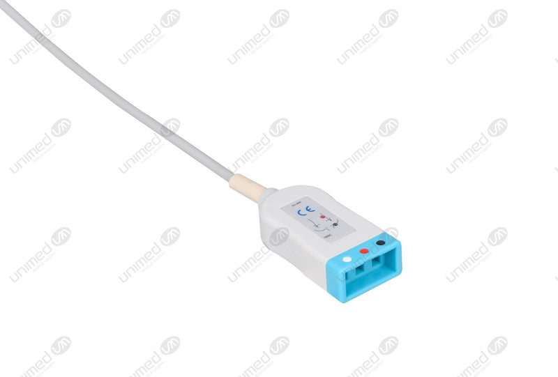 Philips Compatible ECG Trunk cable - AHA - 3 Leads/AA Style 3-pin