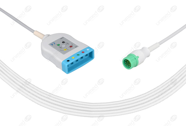 Comen Compatible ECG Trunk Cables - IEC - 5 Leads/AA Style 5-pin