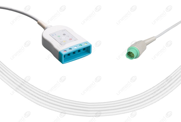 Mennen Compatible ECG Trunk Cables - IEC - 5 Leads/AA Style 5-pin