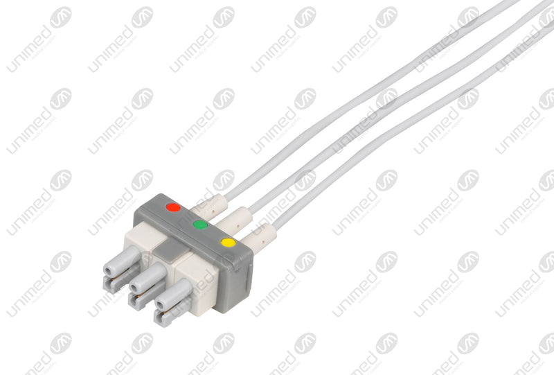 Philips-AA Type Compatible Reusable ECG Lead Wire - IEC - 3 Leads Grabber