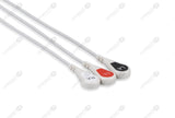 Philips-AA Type Compatible Reusable ECG Lead Wire - AHA - 3 Leads Snap