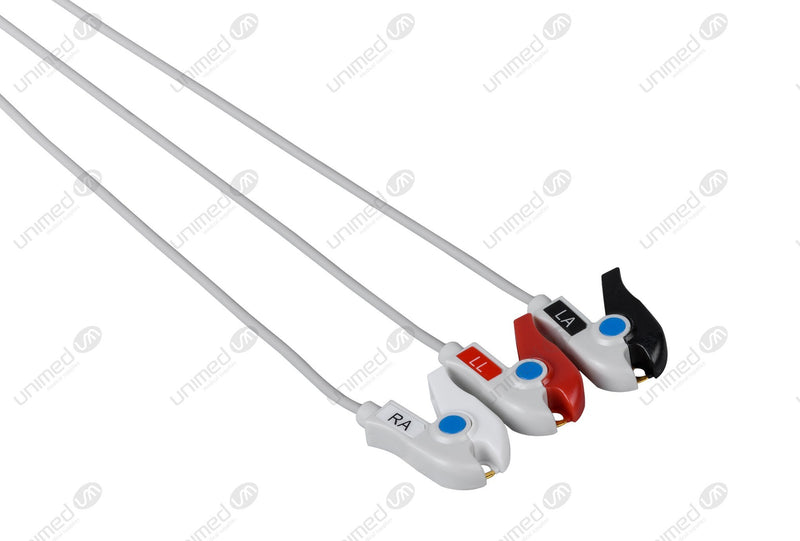 GE Compatible ECG Telemetry cable - AHA - 3 Leads Grabber