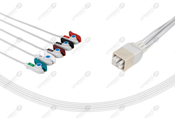GE Compatible ECG Telemetry Cables 5 Leads Grabber