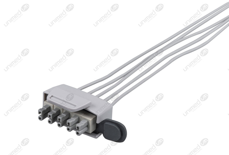 Philips-AA Type Compatible ECG Telemetry cable - AHA - 5 Leads Grabber