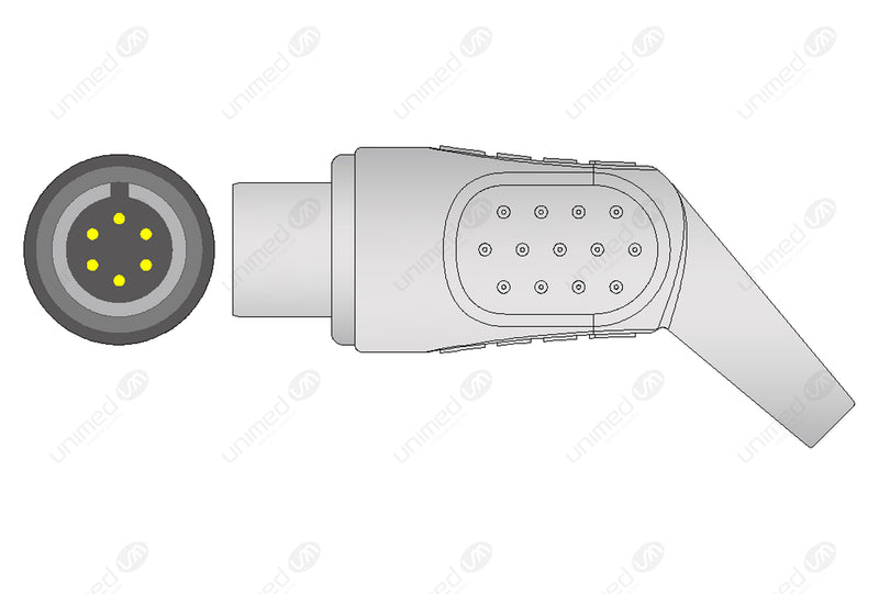 AAMI 6Pin Compatible IBP Adapter Cable - PVB Connector