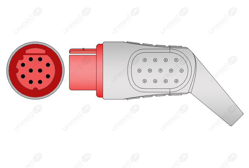 Datex Compatible IBP Adapter Cable - Argon Connector