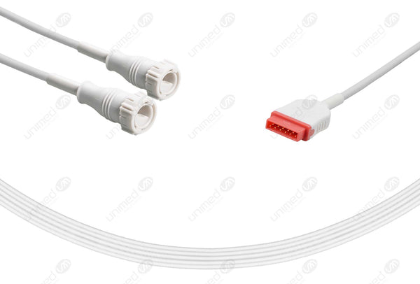 2104166-003 Marquette Compatible IBP Adapter Cable - Dual Argon Connector