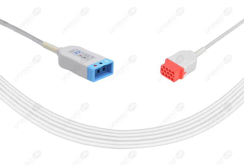 Bionet Compatible ECG Trunk Cables - AHA - 3 Leads/Bionet 3-pin
