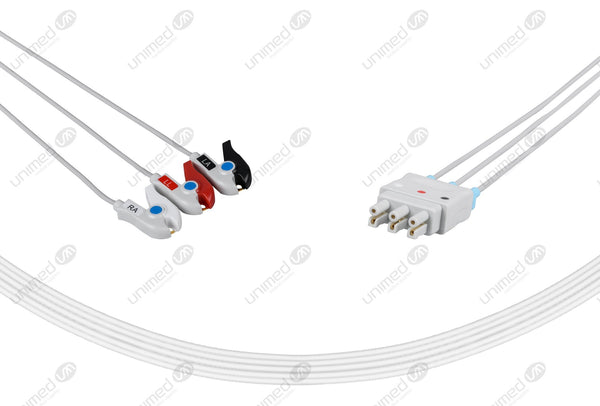 Bionet Compatible Reusable ECG Lead Wires 3 Leads Grabber