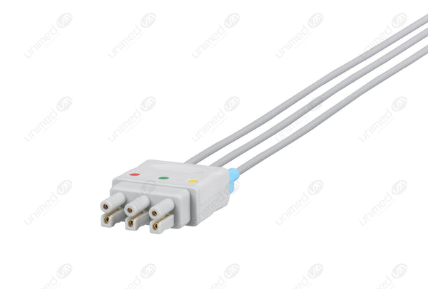 Bionet Compatible Reusable ECG Lead Wire - IEC - 3 Leads Snap