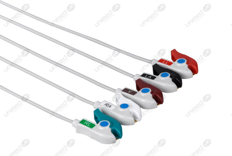 Bionet Compatible Reusable ECG Lead Wire - AHA - 5 Leads Grabber