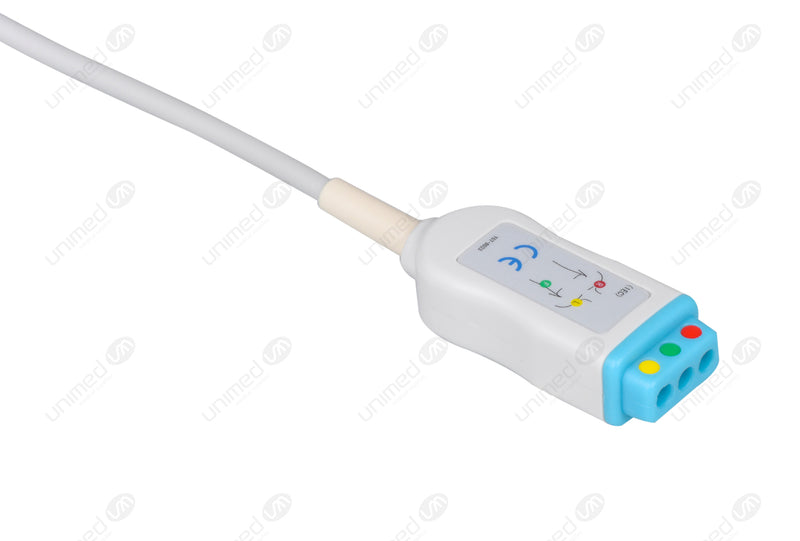 MEK Compatible ECG Trunk Cables - IEC - 3 Leads/Din Style 3-pin