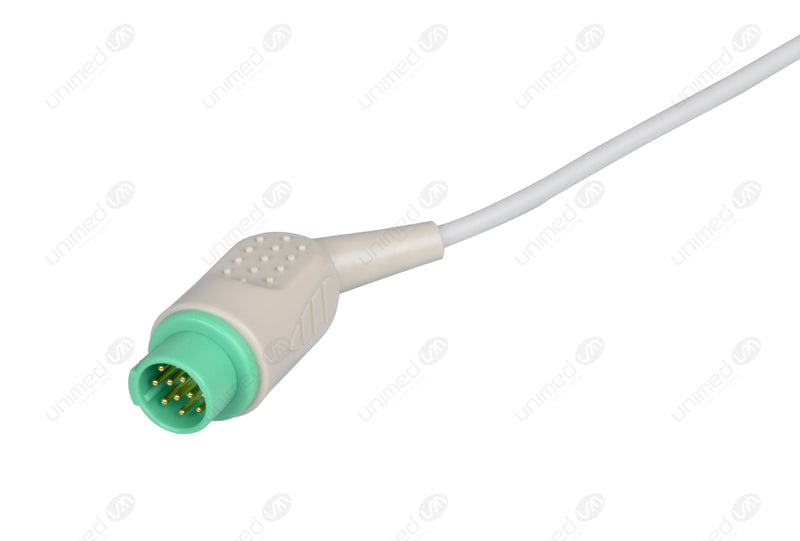 Emtel Compatible ECG Trunk Cables - AHA - 3 Leads/Din Style 3-pin