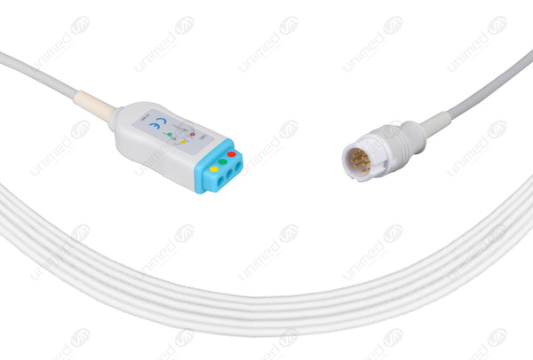 Philips Compatible ECG Trunk Cable - IEC - Din Style 3-pin