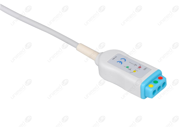 Datex Compatible ECG Trunk Cables - IEC - 3 Leads/Din Style 3-pin