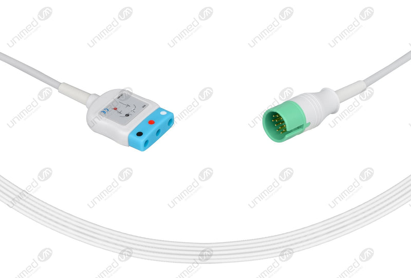 Spacelabs Compatible ECG Trunk Cables-700-0008-10 3 Leads