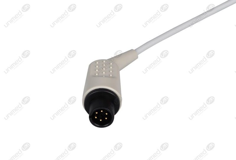 AAMI 6Pin Compatible ECG Trunk cable - AHA - 5 Leads/Din Style 5-pin