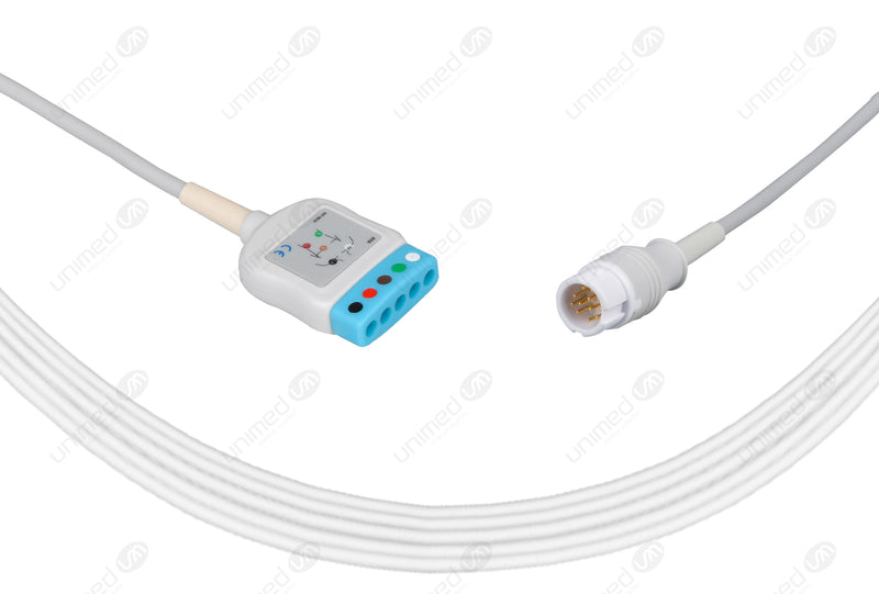 Philips Compatible ECG Trunk Cable - AHA - Din Style 5-pin