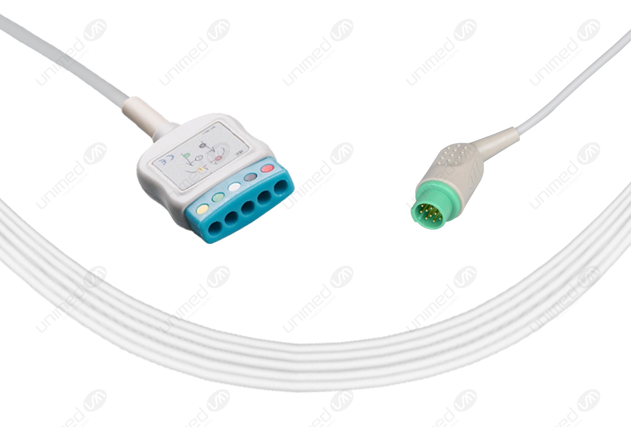 Din Style 5-pin Kontron Compatible ECG Trunk Cable - IEC – Unimed Medical