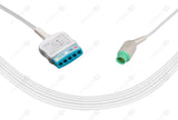 Kontron Compatible ECG Trunk cable - IEC - 5 Leads/Din Style 5-pin