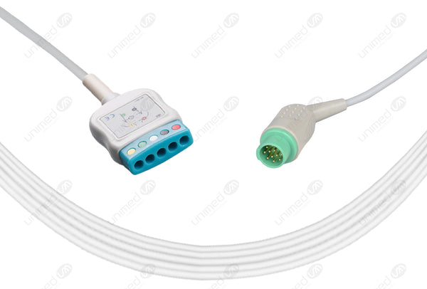 Fukuda Compatible ECG Trunk Cables - IEC - 5 Leads/Din Style 5-pin