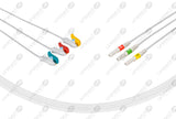 Din Compatible Reusable ECG Lead Wire - IEC- 3 Leads Neonate Grabber