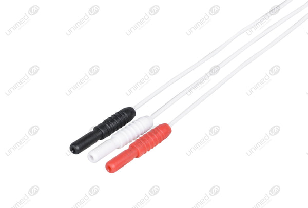Unimed D3-RT60D AHA 3 lead ECG lead wire