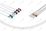 Din Compatible Reusable ECG Lead Wires 5 Leads Grabber