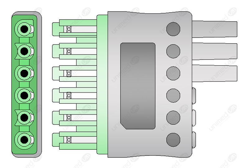 Drager Compatible Reusable ECG Lead Wire - IEC - 3 Leads Grabber
