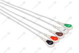 Drager Compatible Reusable ECG Lead Wire - AHA - 5 Leads Snap 5ft