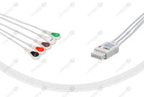 Datascope Compatible Reusable ECG Lead Wires 5 Leads Snap