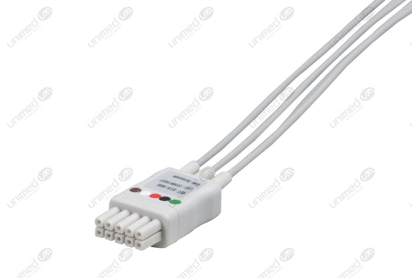 Datascope Compatible Reusable ECG Lead Wire - AHA - 5 Leads Snap