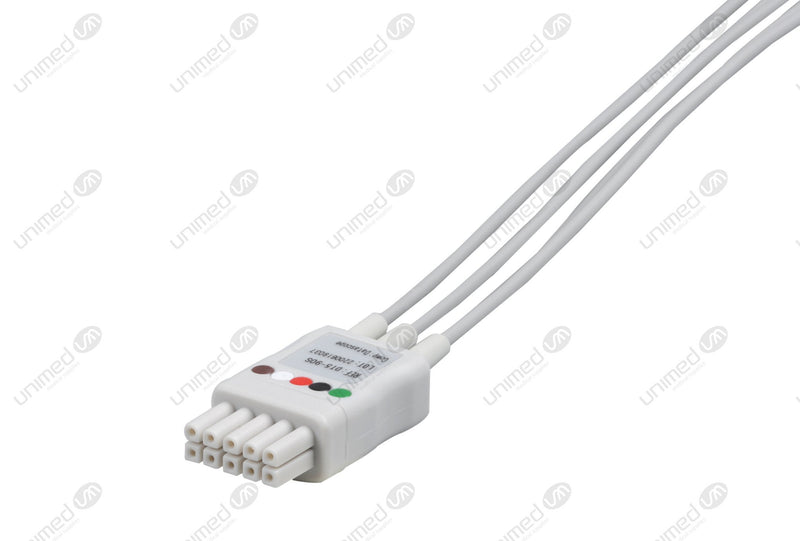 Datascope Compatible Reusable ECG Lead Wire - AHA - 5 Leads Snap