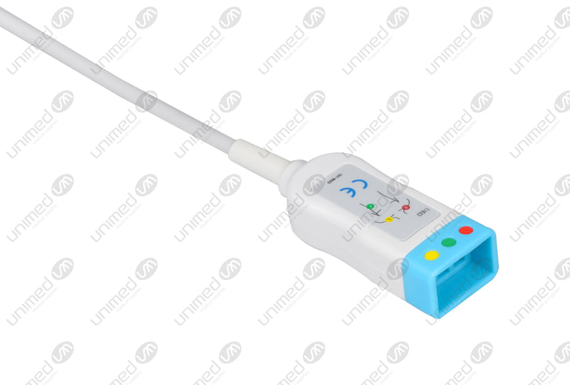 GE-Hellige Compatible ECG Trunk cable - IEC - 3 Leads/Datex 3-pin
