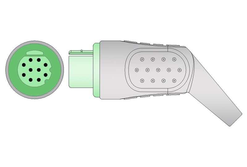 Datex Ohmeda Compatible ECG Trunk Cable - AHA - 3 Leads