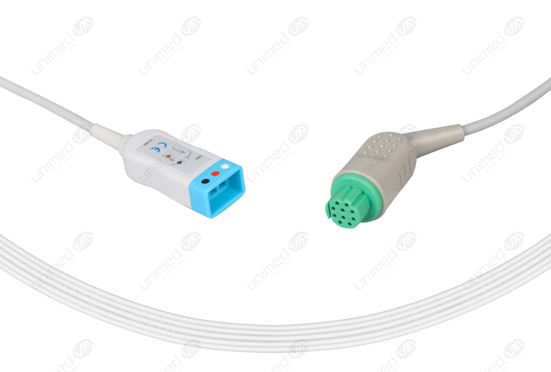 Datex Ohmeda Compatible ECG Trunk Cable - AHA - 3 Leads